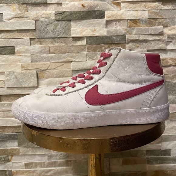Nike Blazer Mid '77 Vintage W 11.5 M 9.5 | White & Noble Red Pink, Retro Leather - Picture 2 of 9